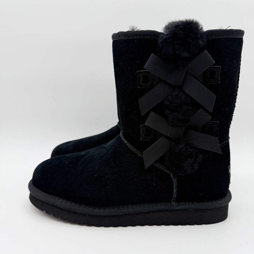 Koolaburra by UGG Womens Victoria Short Winter Boots US 5 EU 36 Black Suede NIB - Picture 7 of 11